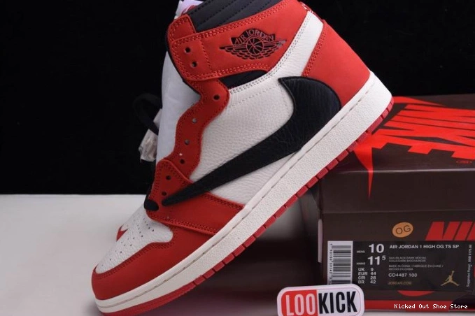 Kicked Out Shoe Store HIGH JORDAN TRAVIS CD4487 100(RED) X OG SCOTT 1 AIR RETRO - 0818